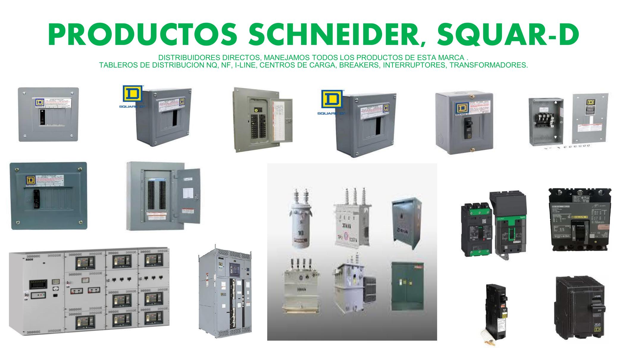 Productos Schneider y Square D